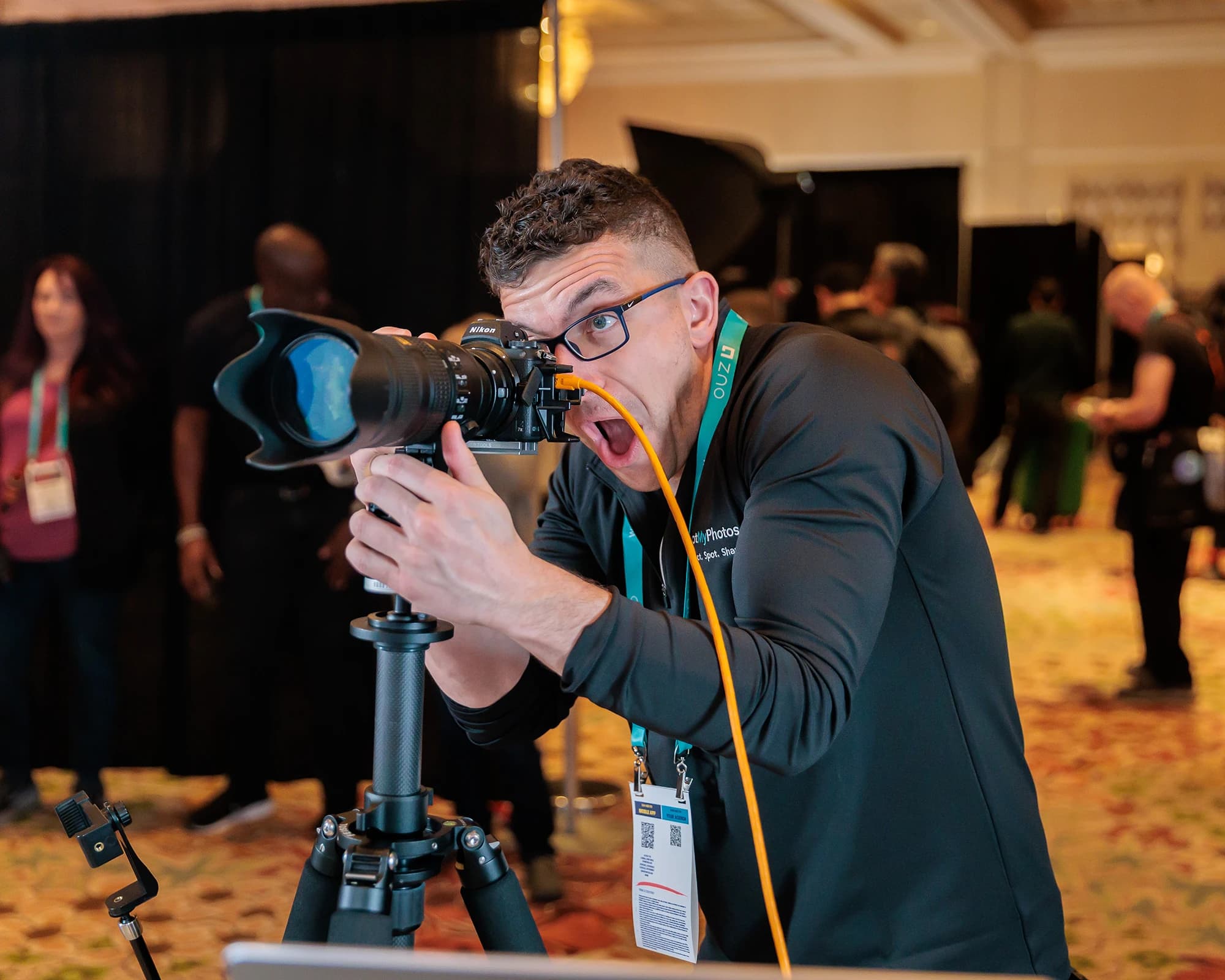 Chad Isaiah directing a headshot session