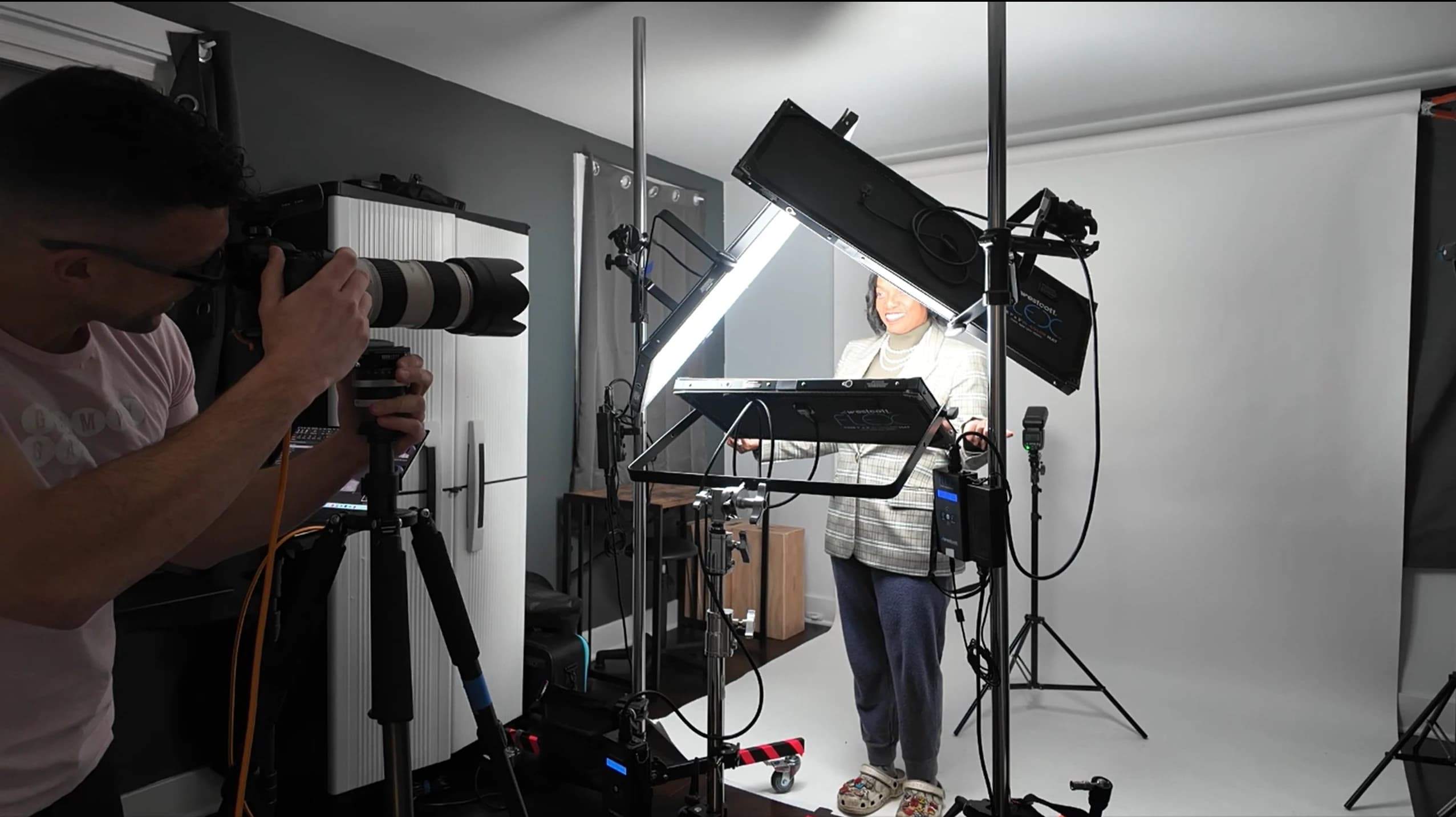 Professional headshot session in progress at Chad Isaiah Studios Pittsburgh