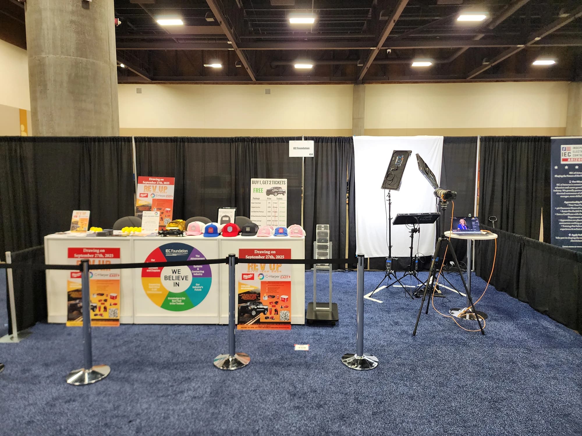 Conference headshot booth in action at trade show
