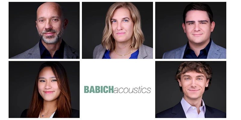 headshot grid of babich acoustics