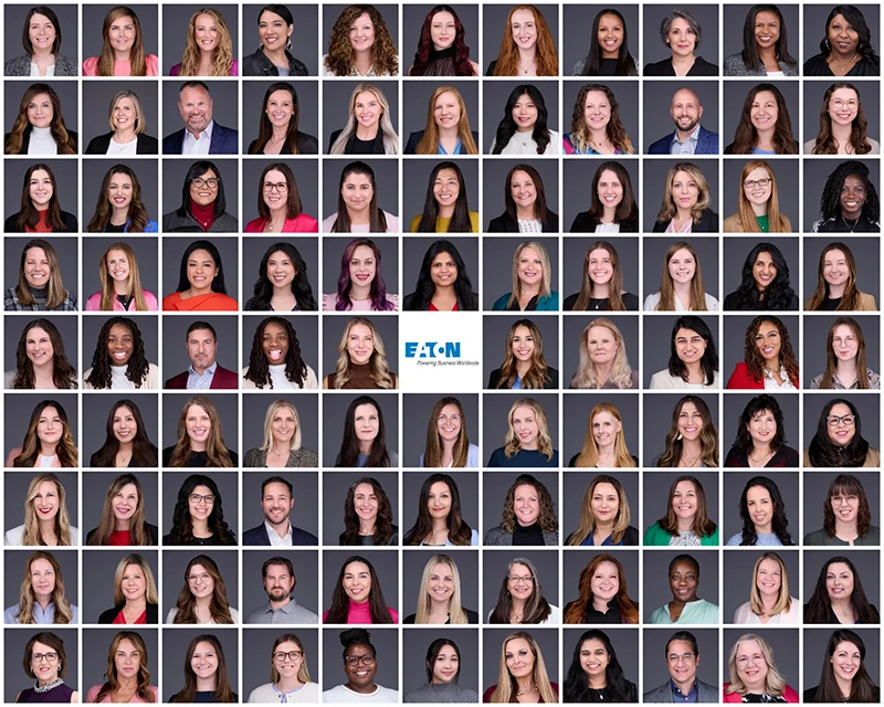 headshot grid of eaton corporation's wave conference 2024