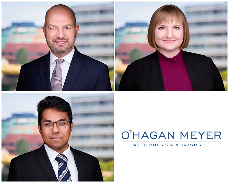 Diverse team of lawyers and attorneys, smiling confidently at camera, showcasing approachable expertise in their business headshots