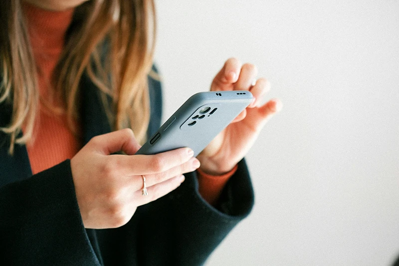 image of corporate woman communicating on a mobile phone